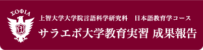 上智大学大学院言語科学研究科 日本語教育学コース サラエボ大学教育実習 成果報告